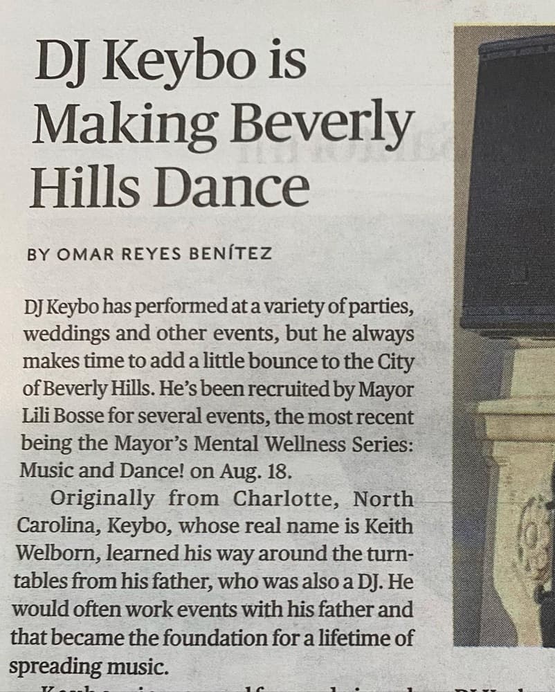 Beverly Hills Courier print feature: DJ Keybo is Making Beverly Hills Dance